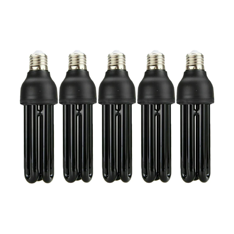 

5Pcs E27 Light UV Ultraviolet Lamp AC110V 40W Black UV Germicidal Lamp Sterilizers Light Bulb