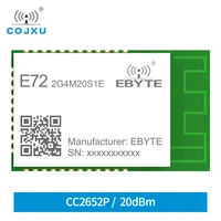20pcs zigbee 3 0 cc2652p 2 4ghz wireless module 20dbm e72 2g4m20s1e ble 5 0 soc long rang 700m arm mcu smd transmitter receiver