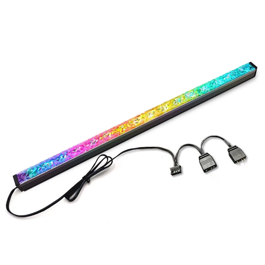 

5 В/4-контактный алюминиевый RGB светодиодный светильник для ПК Чехол настольный компьютер шасси декоративный светильник светодиодный свети...