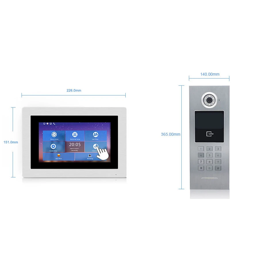 Видеодомофон Jeatone Tuya smart 7-дюймовый IP-монитор Wi-Fi дверной звонок для большого