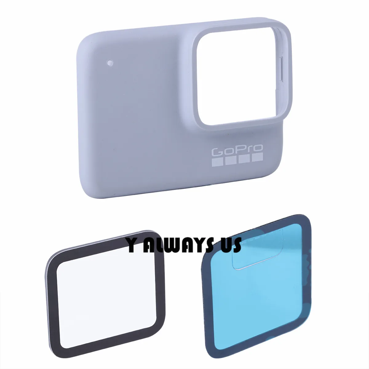 

For GOPRO HERO 7 silver / white Lens Replacement Lens Tempered Protective Glass for Hero 7 Lens cover repair