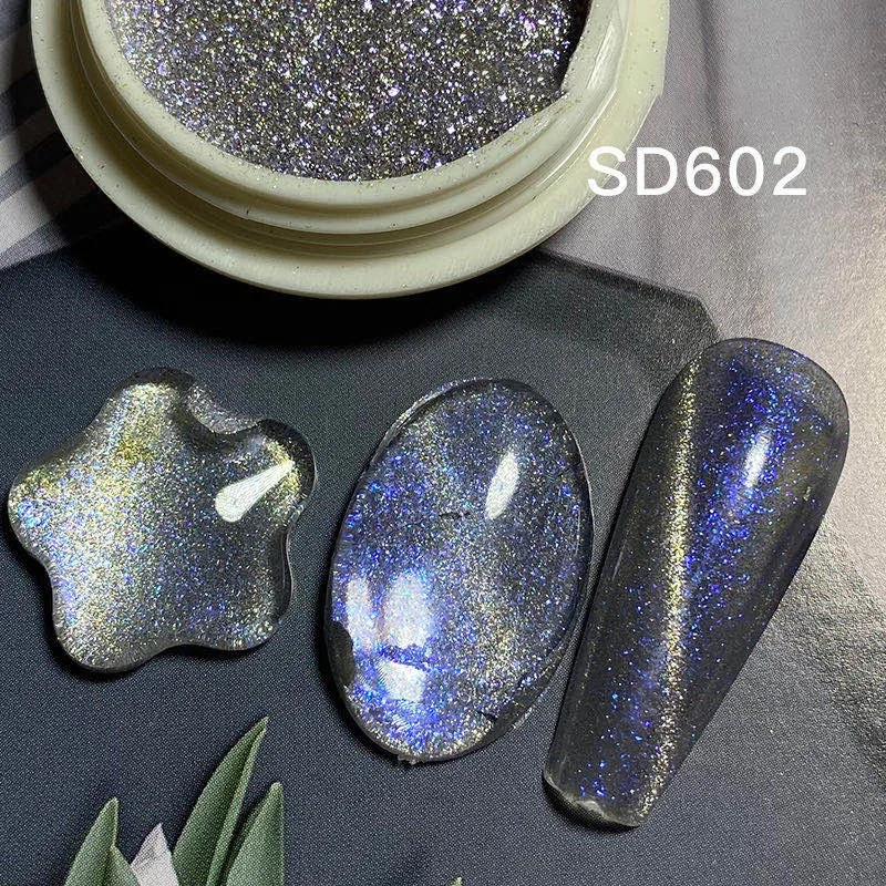 9D Fantasy Starlight Cat Eye Nail Powder Magnetic Mirror Colorful Magnet Pigment DIY Art Decorations TSLM1 | Красота и здоровье