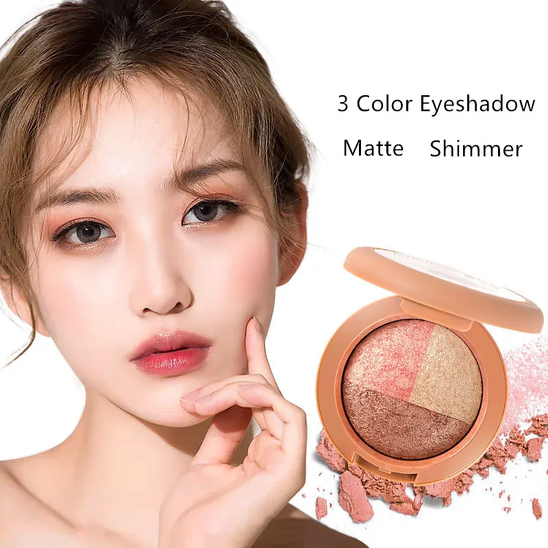 3 цвета Тени для век дымчатый макияж Вино Красный грейпфрут тени лоток