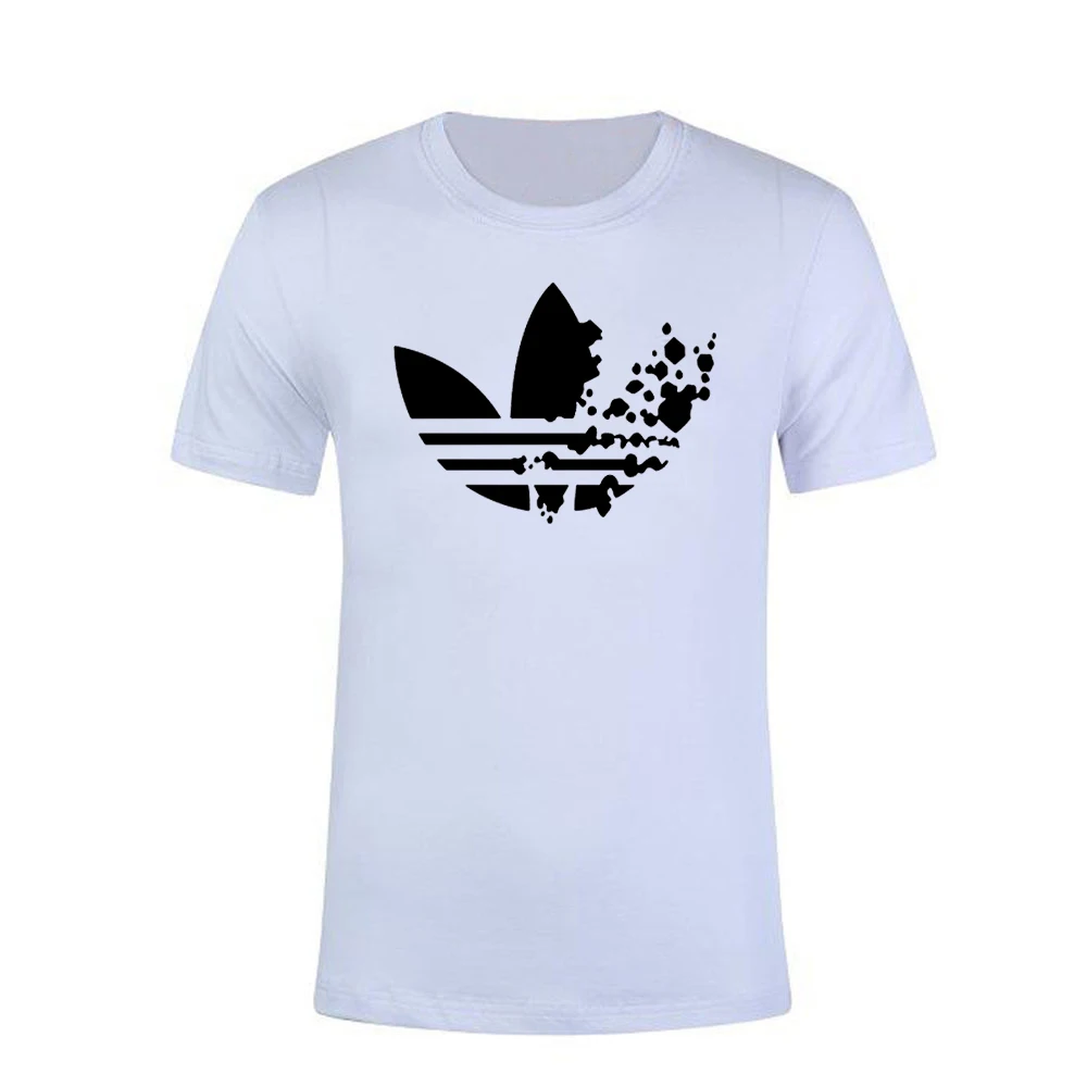 Летняя черная футболка с принтом в стиле Харадзюку топы коротким рукавом мужская