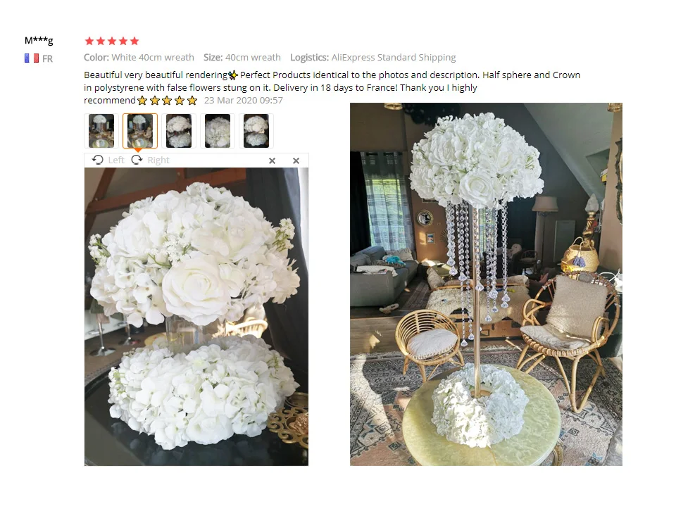 

35/40/50 Artificial Flower Table Centerpiece Wreath Party Wedding Backdrop Decor Road Lead Flower Ball Rose Hydrangea Gypsophila