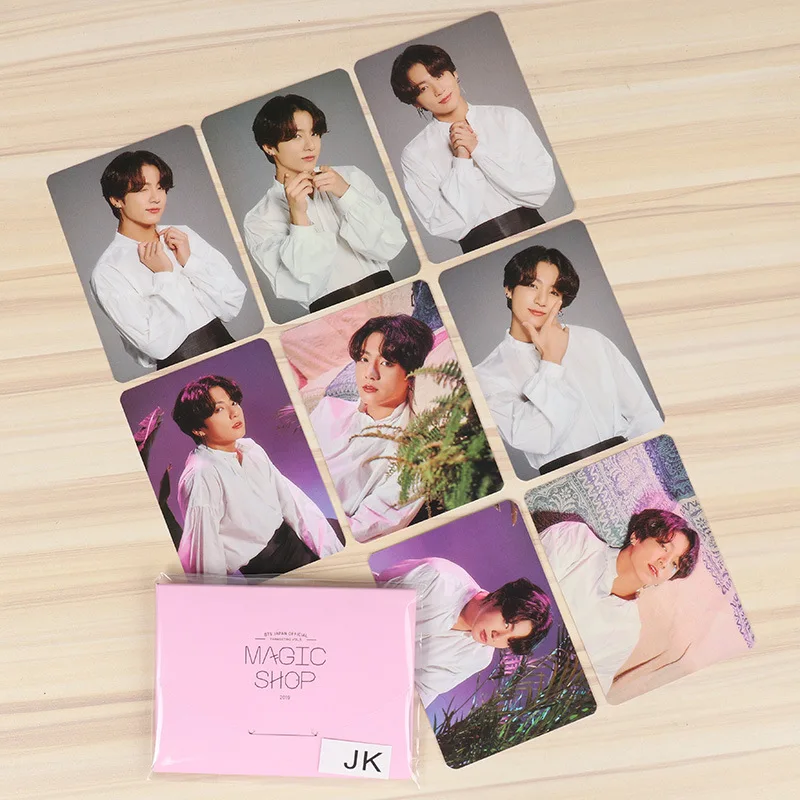 JK 8 шт./компл. Kpop Bangtan boys Фотокарта Япония официальный Fanmeeting VOL.5 Волшебная лавка Розовый фотоальбом карты элегантная упаковка kpop - Цвет: JK