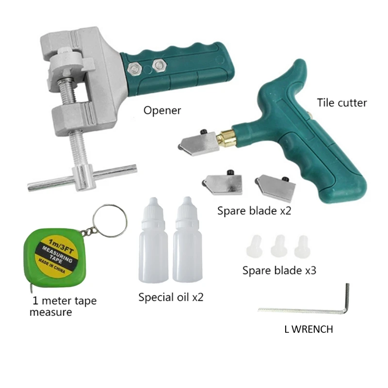 

Professional Glass Cutter Set For Glass Tile Cutting Tile Cutter Manual Glass Tile Cutting Tool Diamond Glass Cutter Set