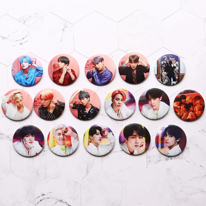 Kpop Bangtan Boys Pin Album Brooch Badge Accessories For Clothes Hat Backpack Decoration Trendy Personality | Украшения и