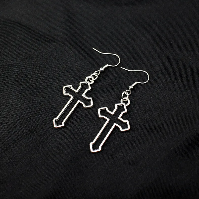 Серьги подвески в готическом стиле для женщин и мужчин крутая висячая цепочка с