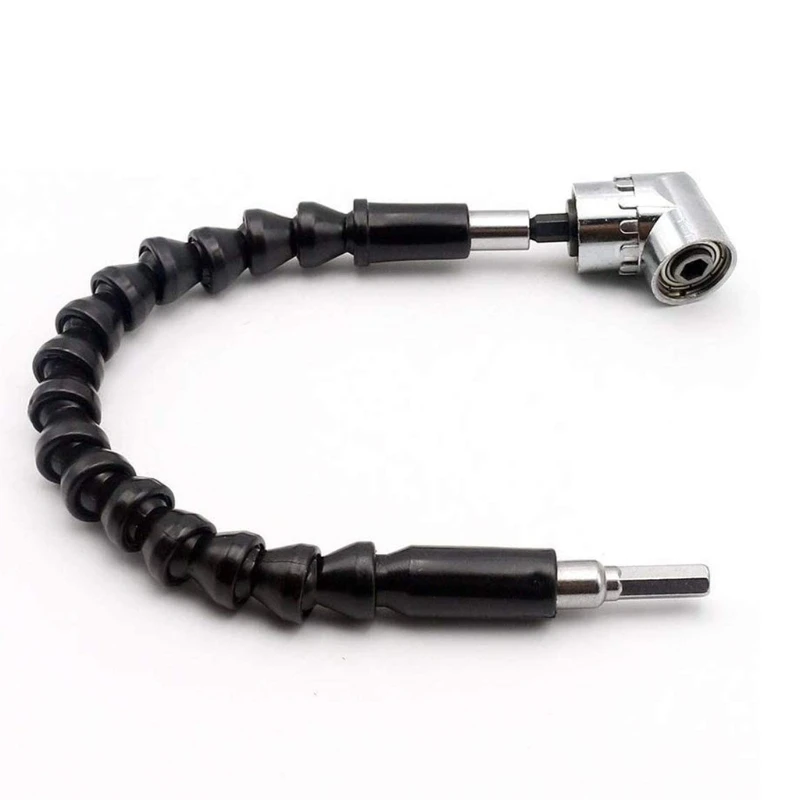 

105 Right Angle Wrench Attachment Adapter + Flexible Bit Holder Extension + 3pcs 1/4 Hex-shank Magnetic Drill Rod