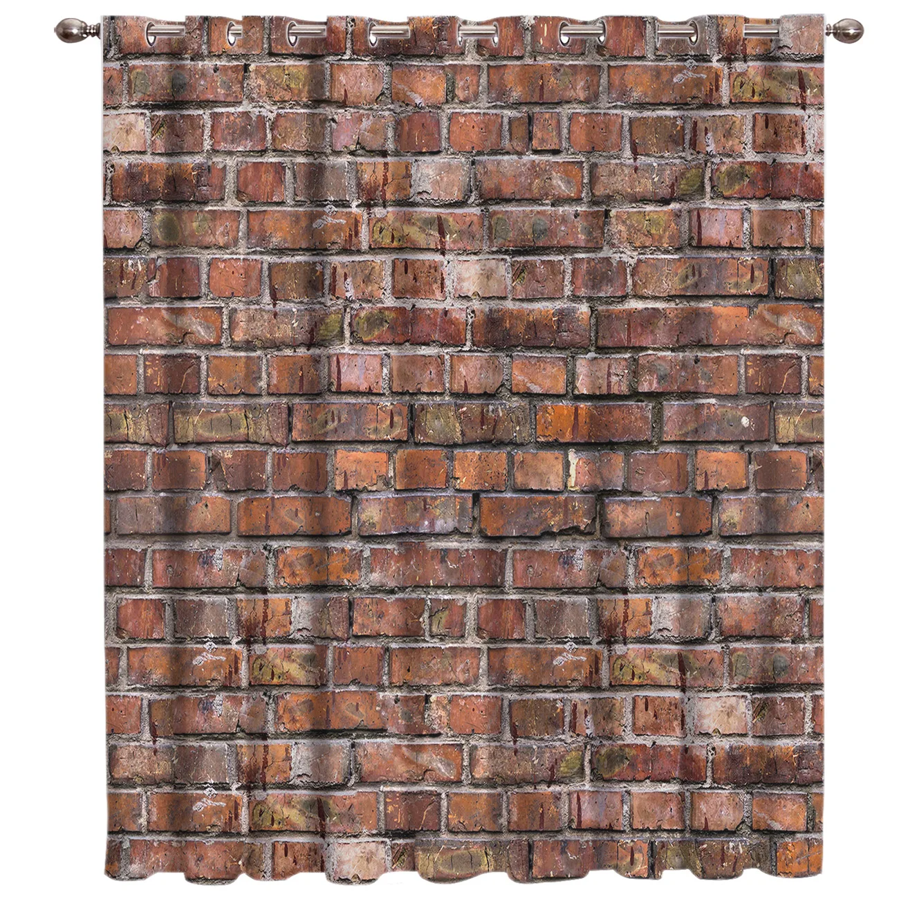 Трещины в каменной кирпичной стене Ретро Красный камень обои оконные обработки