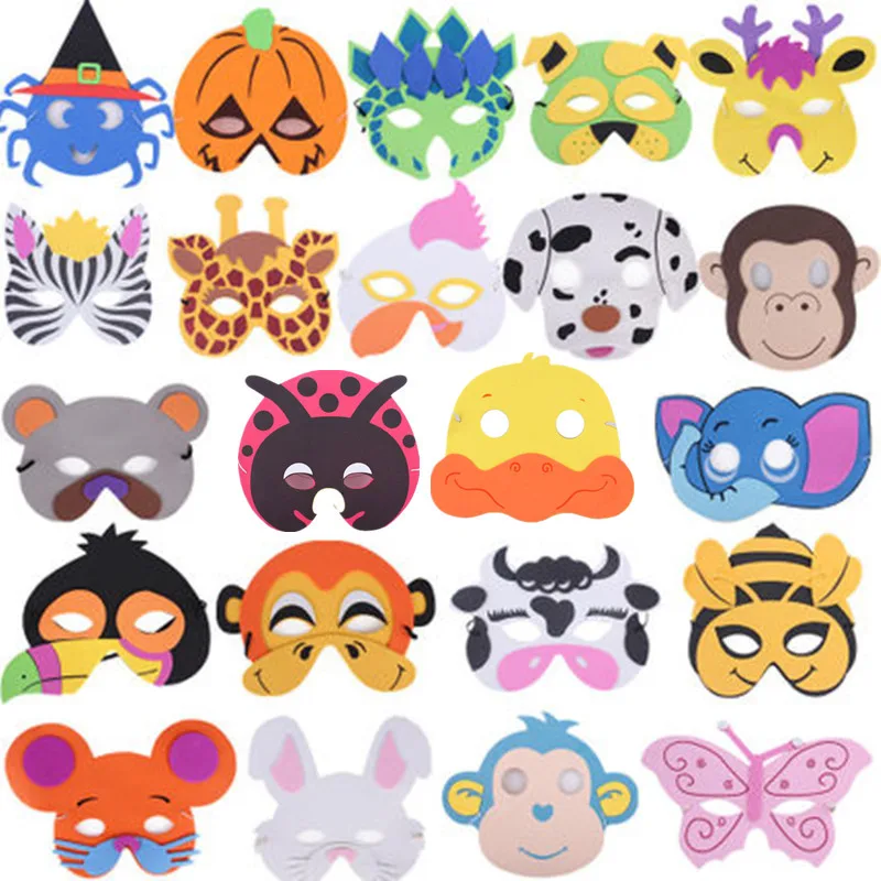 Маска из ЭВА с мультяшными животными для детей мальчиков девочек сценические