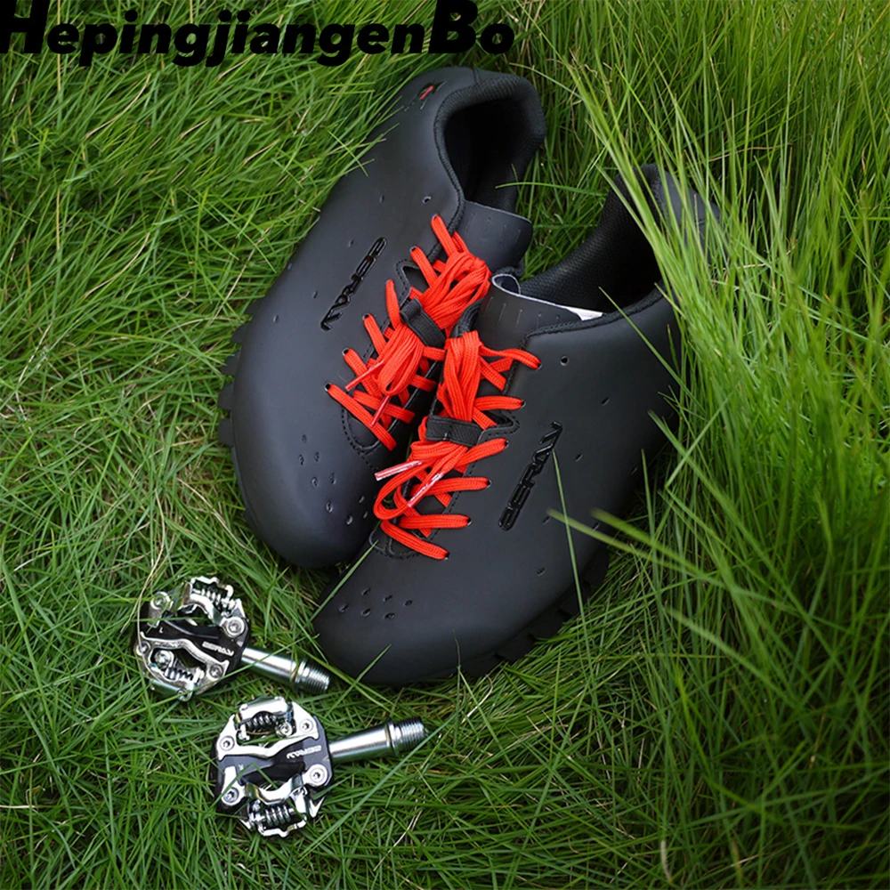 Мужская обувь для велоспорта HepingjiangenBo классические черные велосипедные