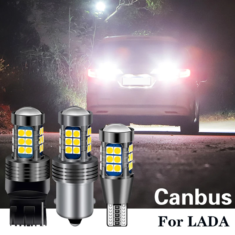 

1pcs LED Reverse Light Bulb W16W T15 P21W BA15S W21W 3157 For Niva Lada 4x4 Kalina Granta Primera vesta vaz 2107 2106 2109 2112