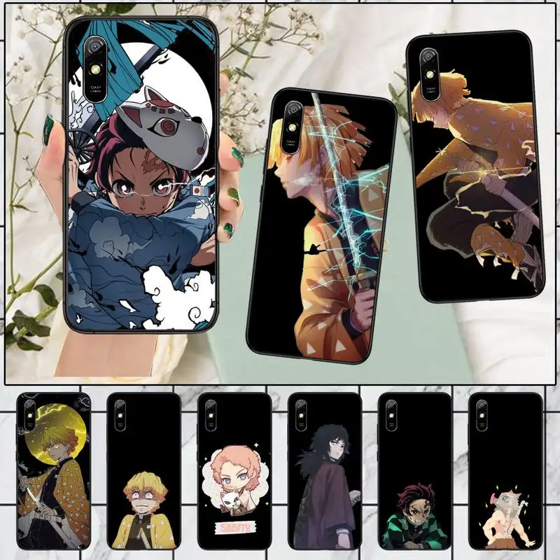 

Japan Anime Kimetsu no Yaiba Phone Case For Xiaomi Redmi 4x 5 plus 6A 7 7A 8 mi8 8lite 9 note 4 5 7 8 pro