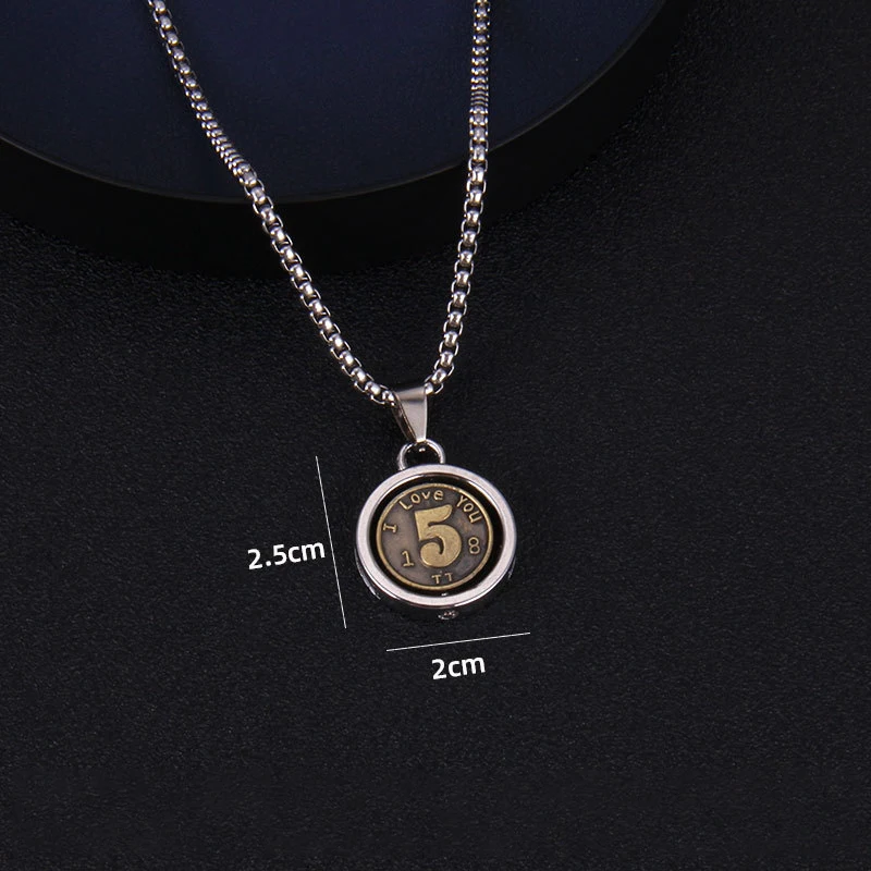 Ожерелье мужское в этническом стиле металлическая Поворотная цепь с кулоном