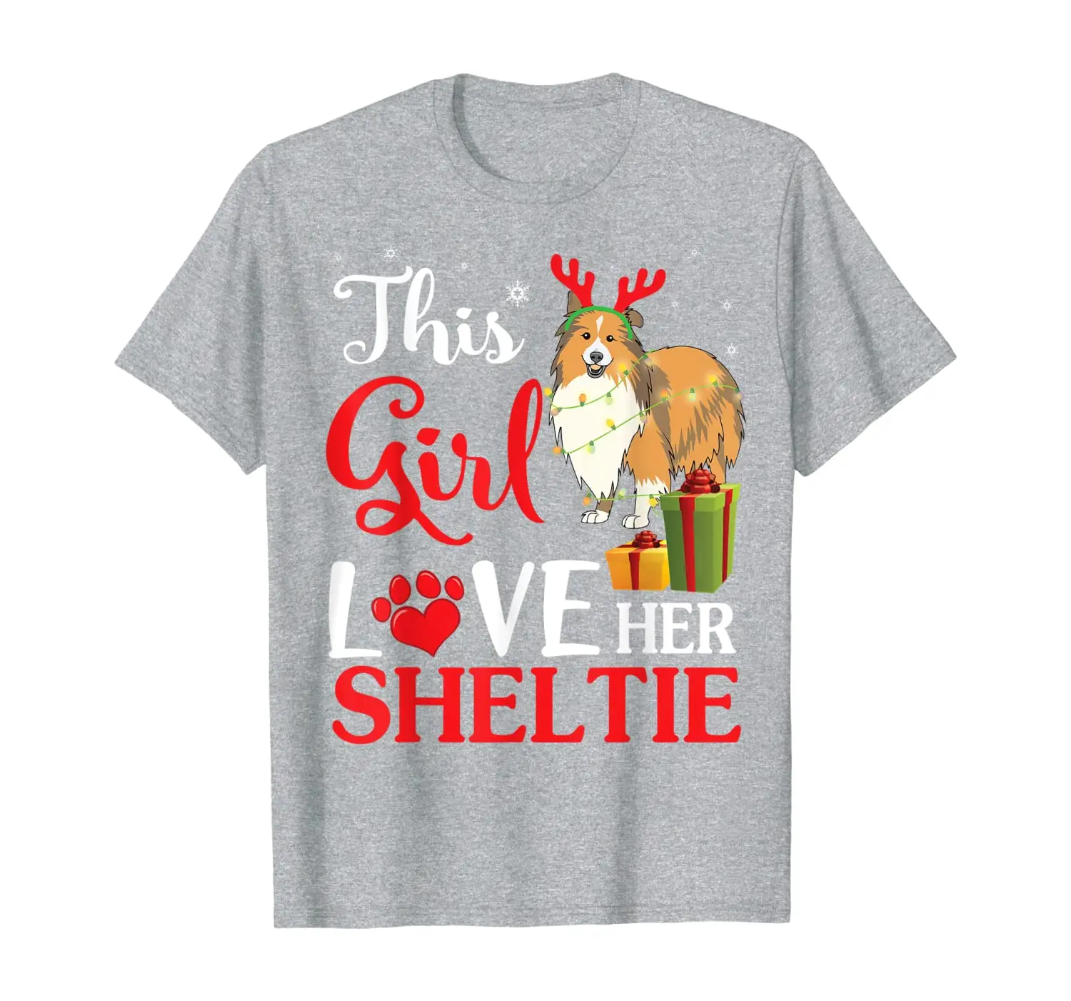 

Snow And Xmas Gifts This Girl Love Her Sheltie Noel Costume T-Shirt