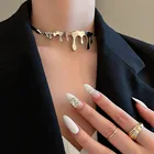 Ожерелье-цепочка женское, металлическая текстура, в стиле хип-хоп