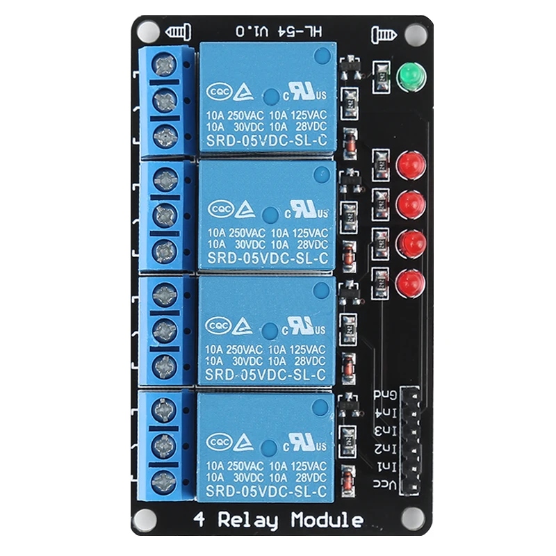 

4 Kanaals 5V Relaismodule Board - Module - No Optocoupler Ondersteuning Hoge En Lage niveau Trigger Voor