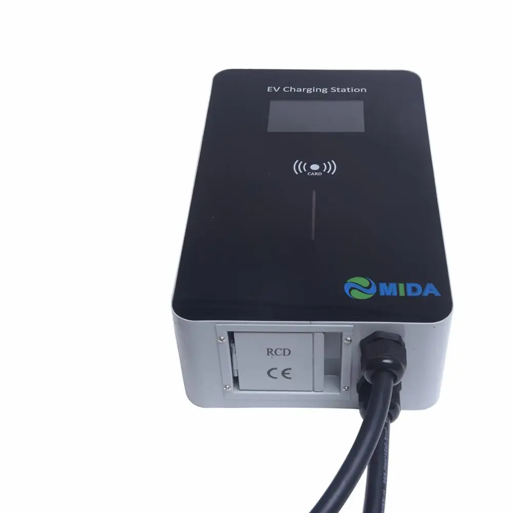 Однофазная зарядная станция EVSE Wallbox EV 220 В 32 А 7 кВт для электромобиля с разъемом 5 м