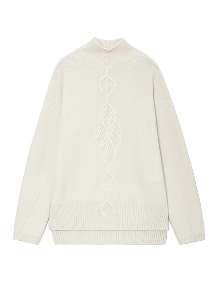 2020 Новая мода осень зима женский свободный теплый кашемировый пуловер с высоким