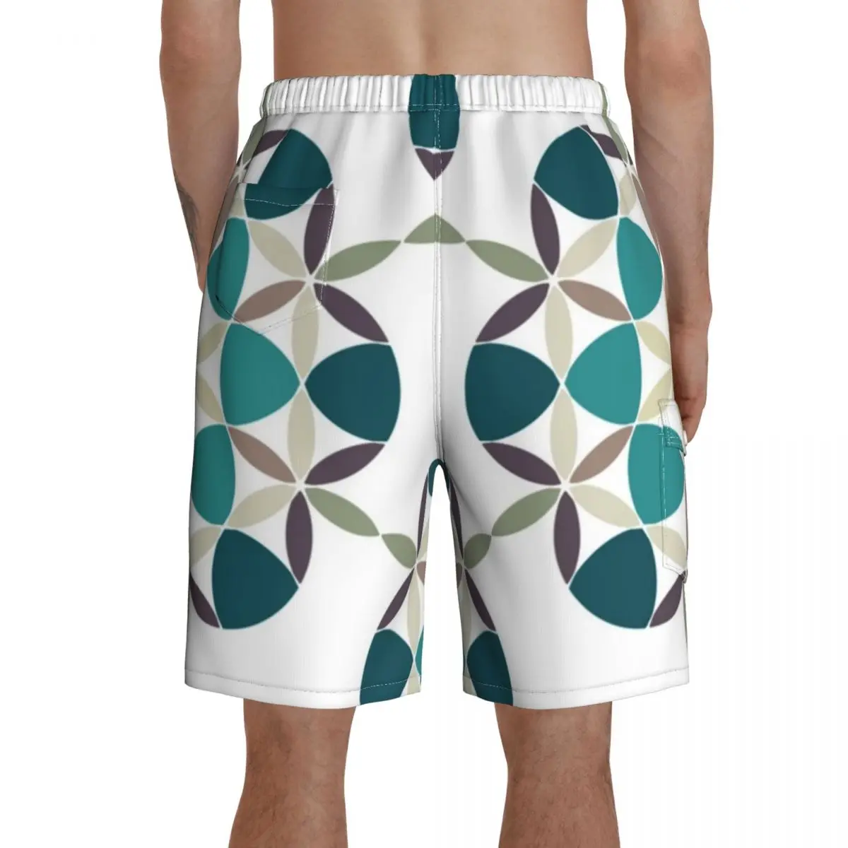

Flower Of Life Board Shorts Pattern Beach Swimming Trunks Polyester Men Swim Trunks