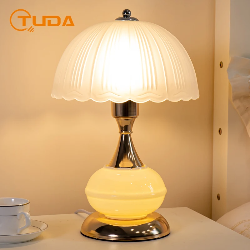 

Free Shipping Modern Minimalist Ceramic Table Lamp for Bedroom Living Room Bedside Lamp LED Night Lamp Study Desk Lamp Eu Plug