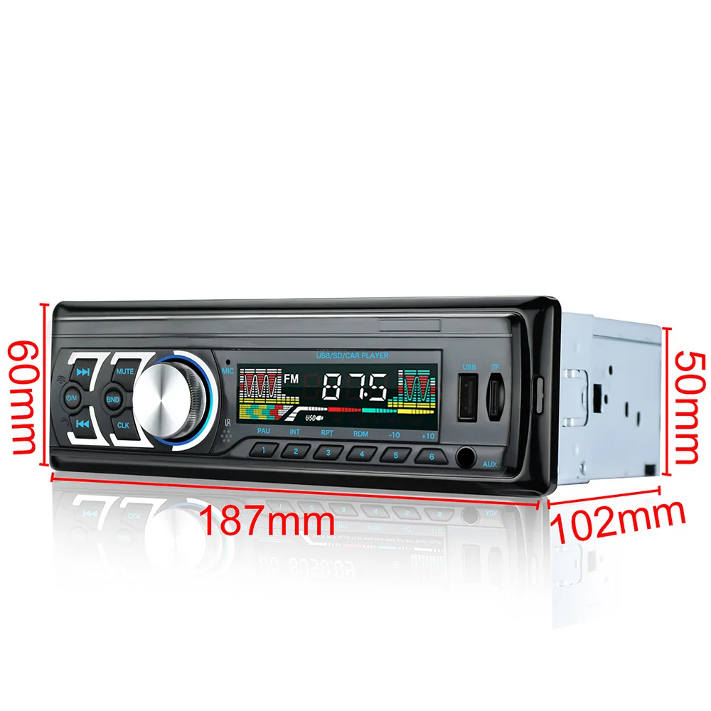 Автомагнитола 1 Din Bluetooth SD MP3 плеер USB SD AUX вход Авто радио Автомобильный плеер 12 в FM AUX-IN стерео BY004