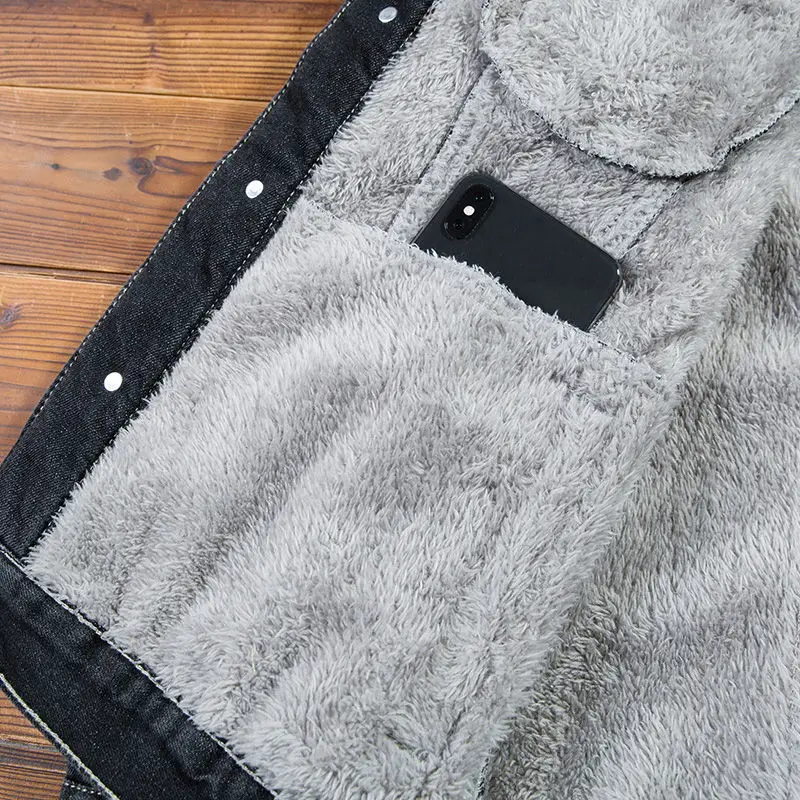 Idopy мужские зимние теплые джинсовые куртки и пальто для девочек с флисовой