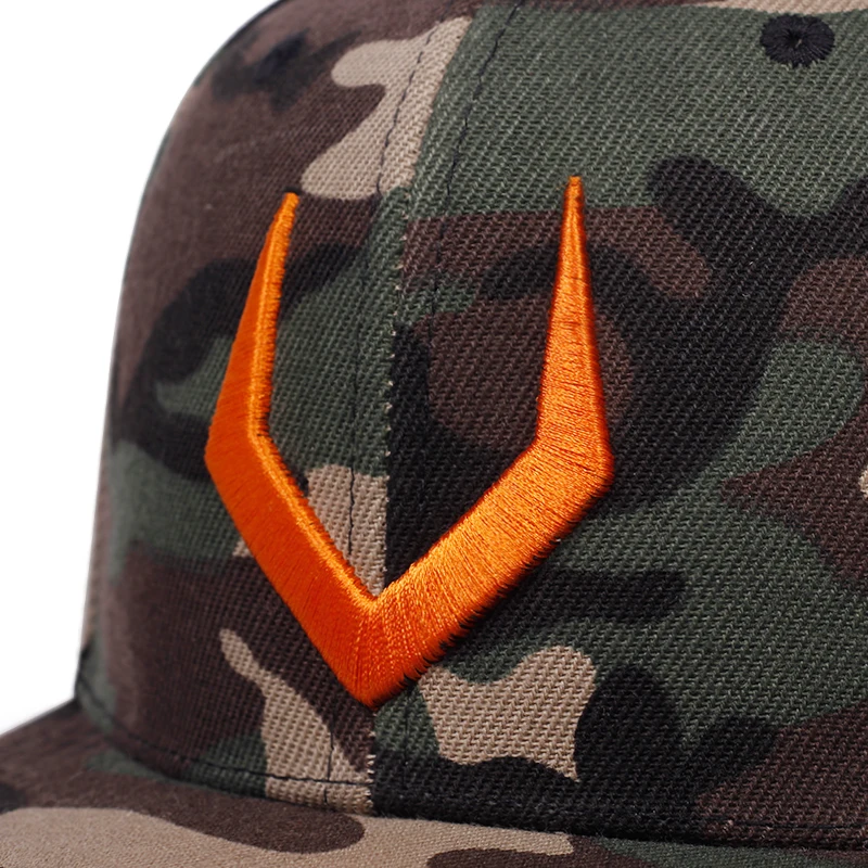 

2020 new horn horn embroidery baseball cap fashion camouflage style snapback caps cotton men's hip hop hat tactical hats