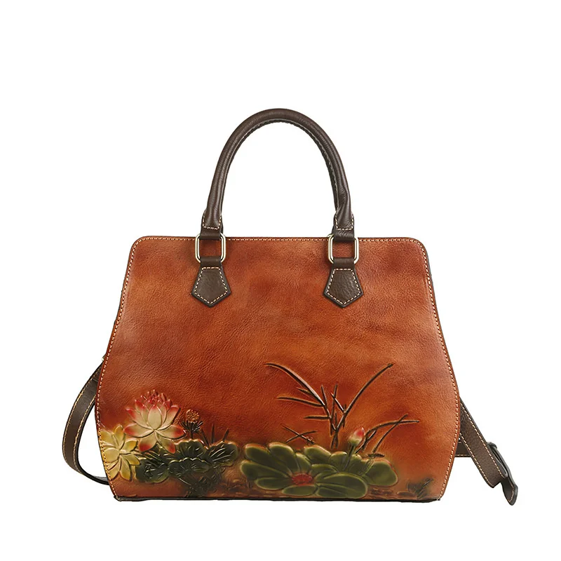 

2021 new head leather lady's handbag