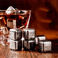 wholesale stainless steel ice cubes reusable chilling stones for whiskey wine cold ice longer christmas bar beer cocktail cold