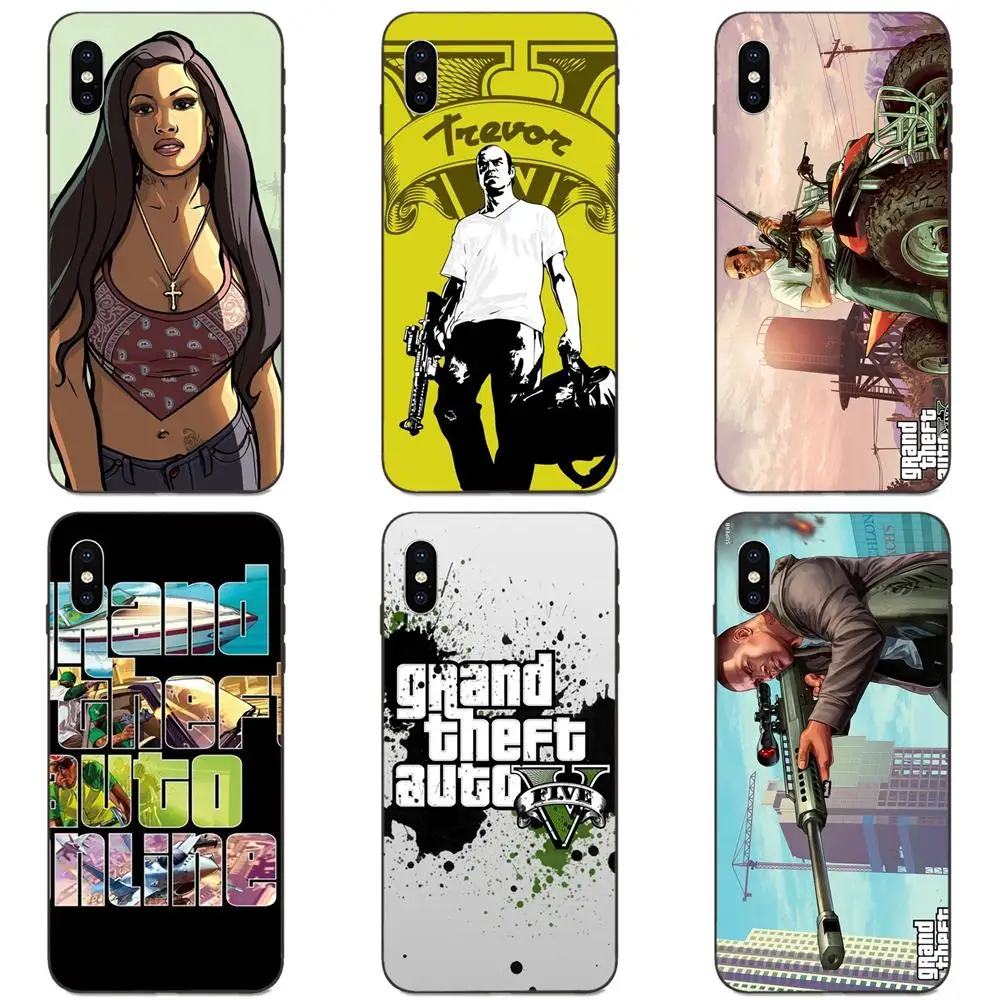 Gta Grand Theft Auto 5 V прозрачный мягкий тонкий чехол из силикона для Galaxy A3 A5 A6 A6s A7 A8 A9 A10 A20E