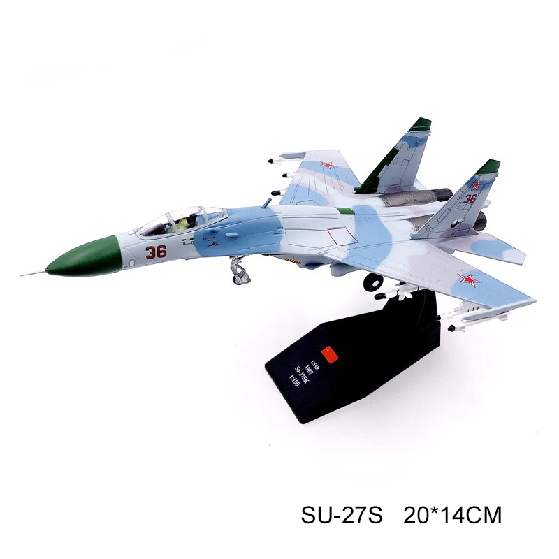 1/100 ВВС России Su-27s Фланкер Su27 Истребитель модель литья под давлением коллекция