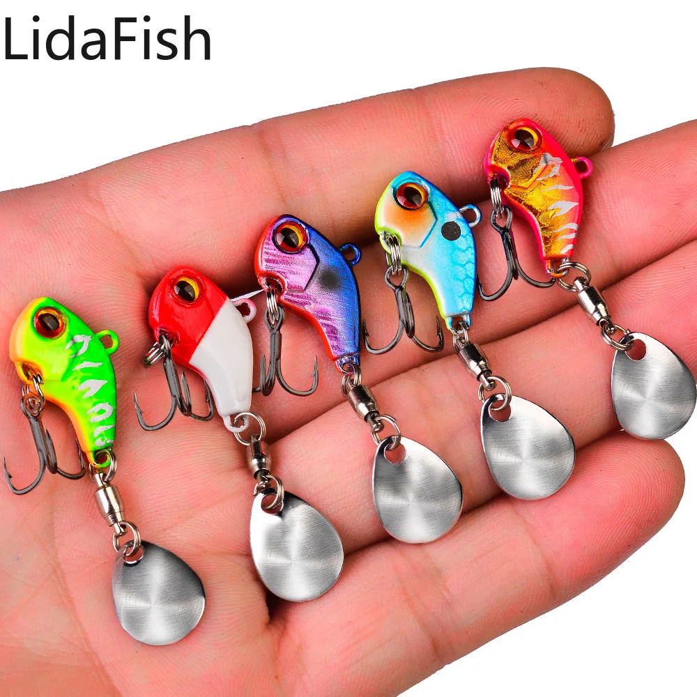 

Рыболовная приманка Lidafish, вращающаяся блесна, металлическая, с объемными глазами, 1 шт.