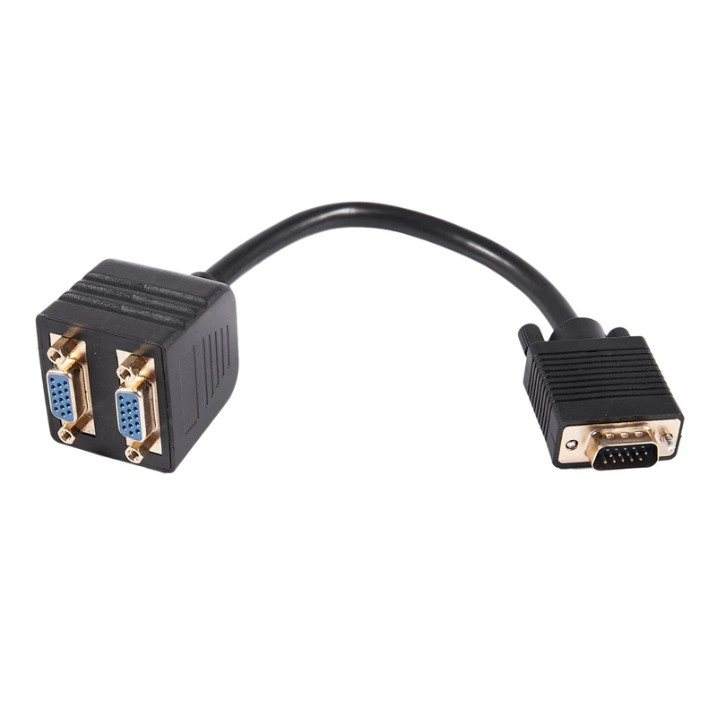 Позолоченный VGA(HD15) штекер гнездо x 2 (1 шт. на монитора) для разветвителя видео