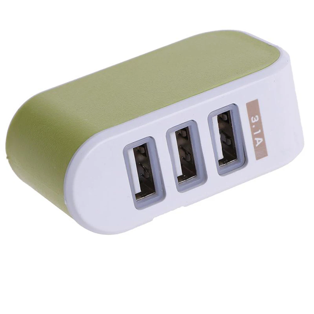 

3-Port USB Wall-Mounted Home Travel AC LED Power Adapter 3.1A U.S. LED Mobile Phone Charging Head