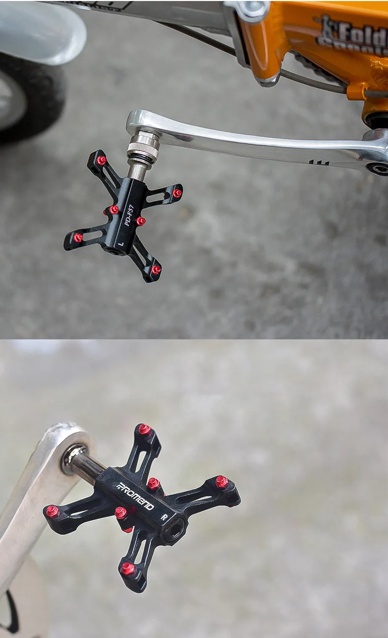 

promend Bicycle pedal 3 bearing peilin mtb road bike pedal quick disassembly aluminum alloy CNC electroplating pedals Bike parts