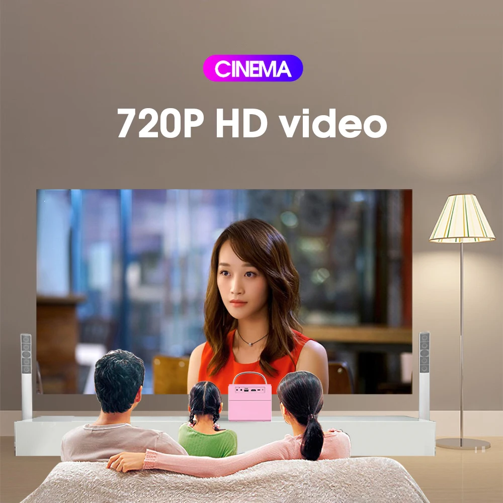 Kebidu J10 мини проектор PK Q2 детей Портативный совместимому с HDMI образование