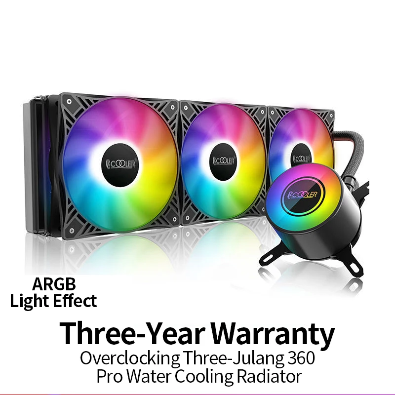 

Overclocking Three Giant Waves 360pro Integrated Water Cooling Radiator Cpu Fan Argb Desktop Computer Temperature Control