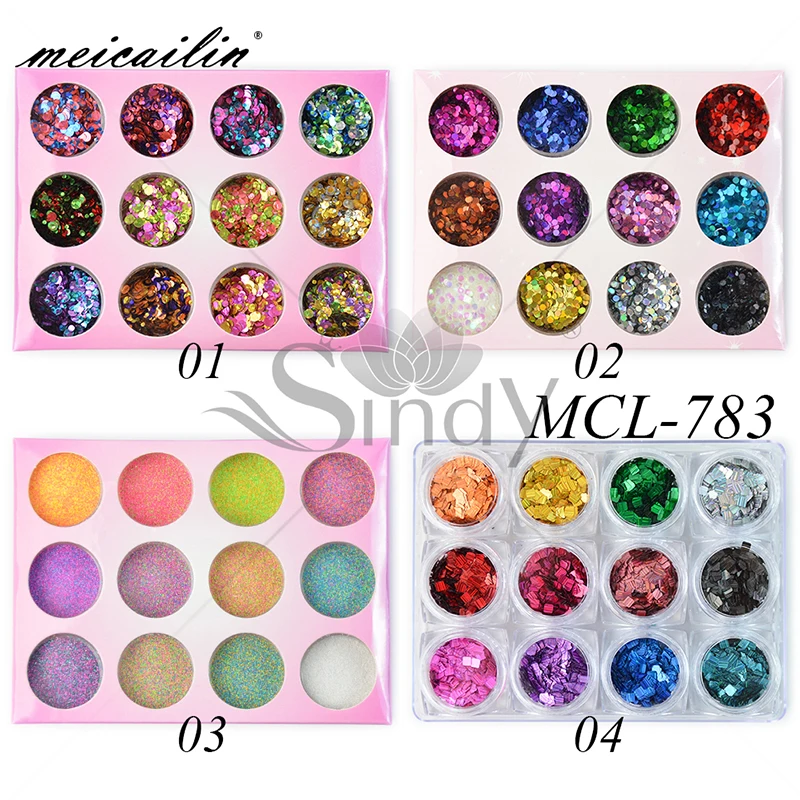 12 банок/набор ультратонкие Блестки для ногтей | Красота и здоровье