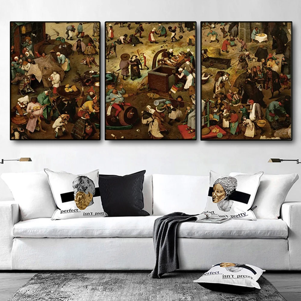 Pieter Bruegel the Elder Wall Picture Poster Print Canvas Painting Calligraphy Decor for Living Room Home Frameless | Дом и сад