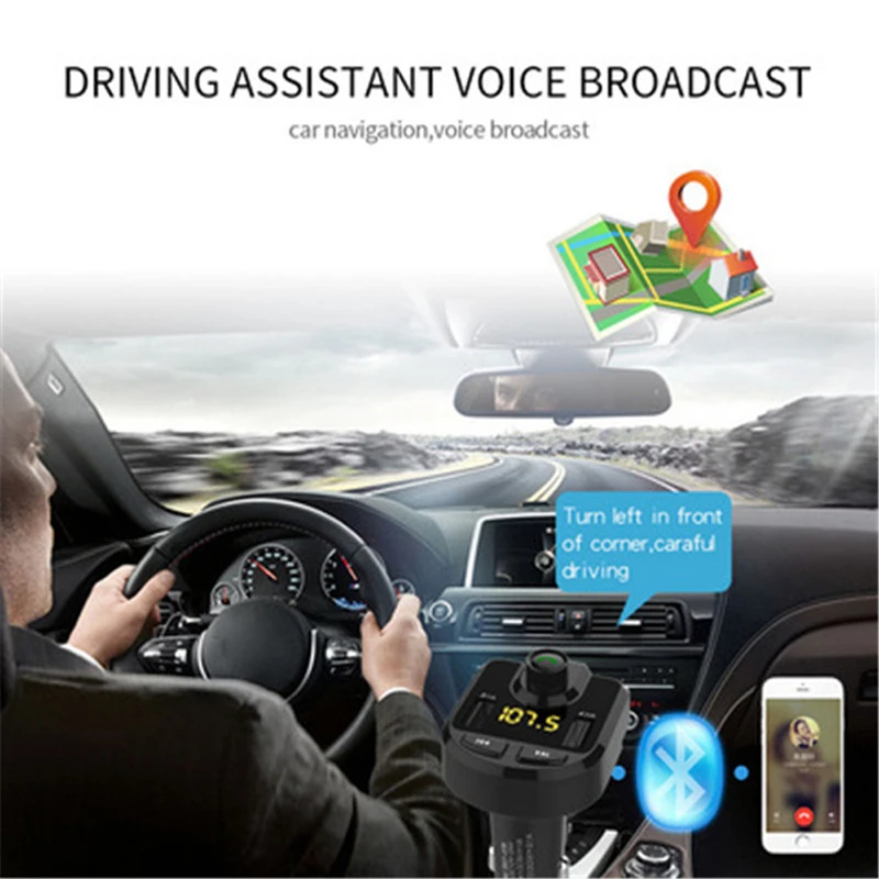 Автомобильное зарядное устройство, fm-передатчик, Bluetooth, автоматический комплект, Hands Free, беспроводной MP3, 5 В, 2.1A, музыкальный плеер, адаптер, USB зарядное устройство, FM модулятор, новинка