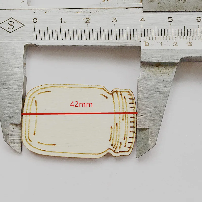 

20pcs Bottle Shape Wood Ornaments Handmade Craft DIY Scrapbook Unfinished Wooden Slices Accessories Festival Party Home Decor