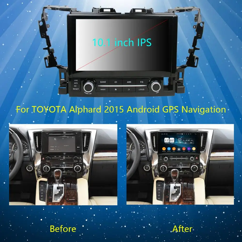 10 1 &quotIPS Octa Core 4G RAM + 64G ROM Android 9 0 автомобильный DVD радио GPS для Toyota Alphard 2015 2016 2017 DSP CarPlay