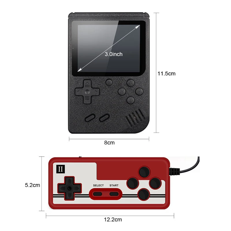 

8 Bit Handheld Portable Retro TV Video Game Console Gaming Mini Arcade Smart Videogames Machine Vidio 8bit Gamepad 400 in 1 Play
