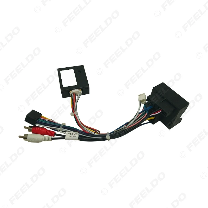 FEELDO Car 16pin Audio Wiring Harness With Canbus Box For Volkswagen Touareg 03-10 Aftermarket Stereo Installation Wire Adapter |