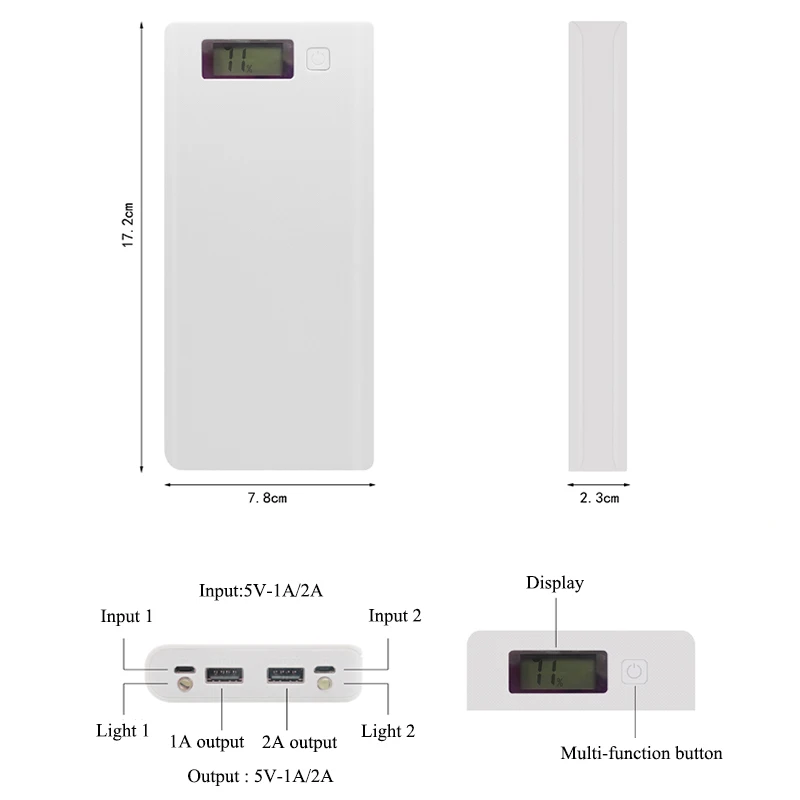 Контейнер для батарей 8x18650 Держатель зарядного устройства пластиковый корпус