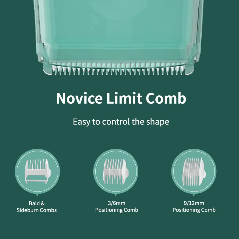 Cortadora de pelo de absorci&oacute;n autom&aacute;tica para beb&eacute;s y adultos, cortapelos impermeable silencioso para ni&ntilde;os, para dormir, sin aceite-1