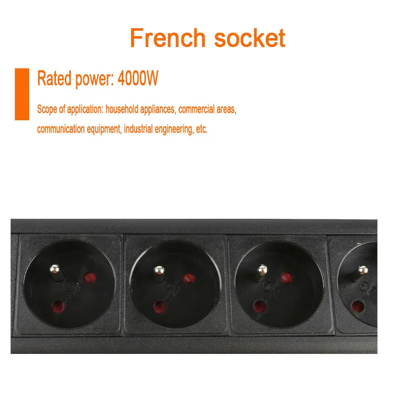 Блок распределения удлинителя PDU для шкафа 6AC французская розетка промышленный